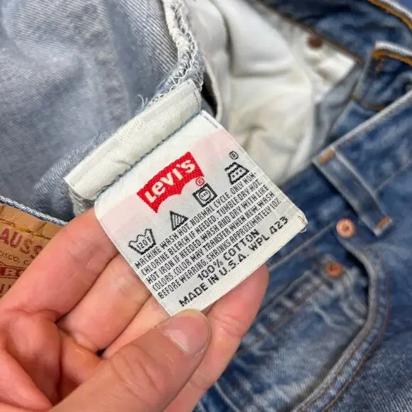 Vintage 90s Levi's 501xx Straight Leg Jeans 34x36 (32x33) Made in USA - Picture 10 of 14